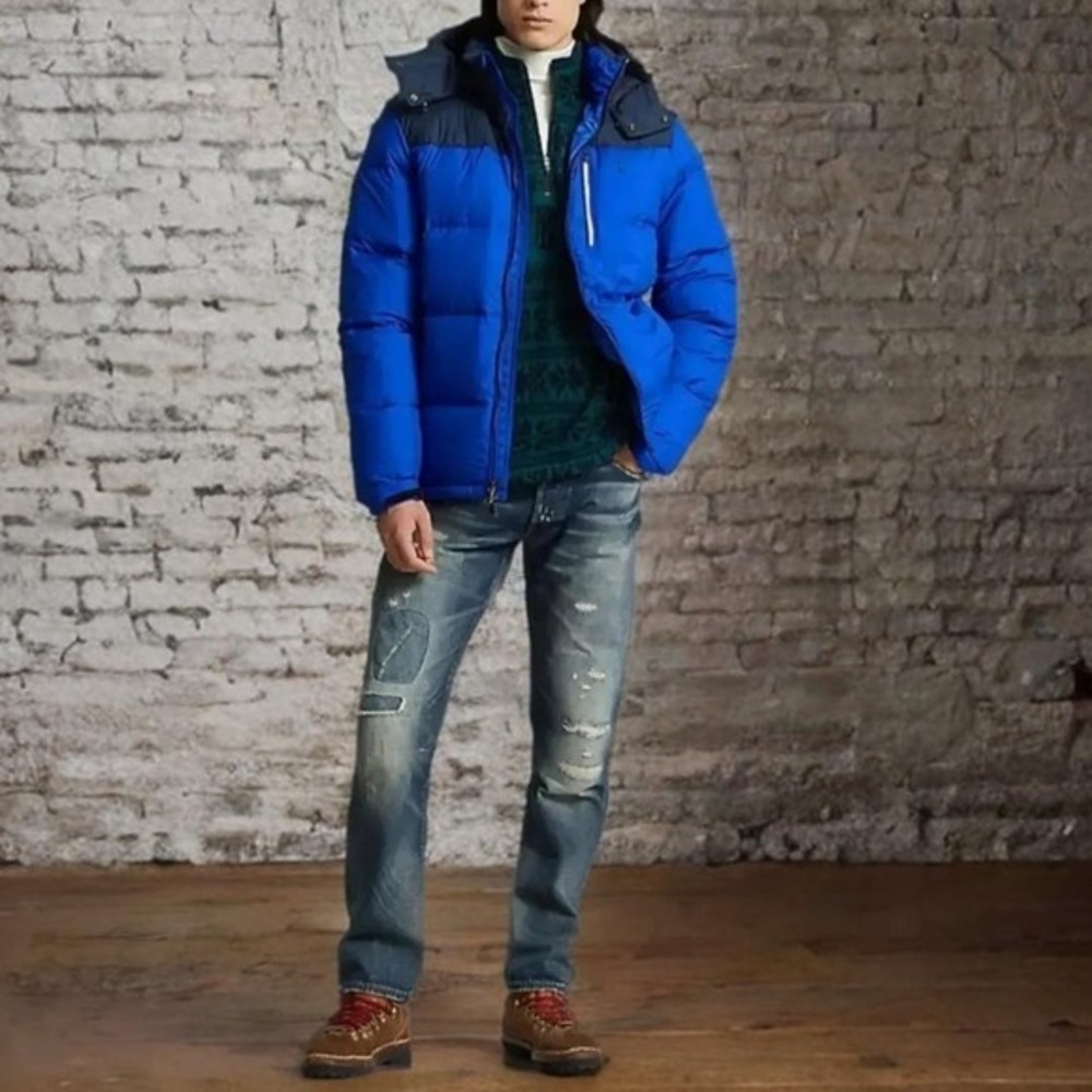 Polo Ralph Lauren The Gorham Color-Blocked Down Jacket w/ Hood Sz XXL NWT $398 - Picture 3 of 10